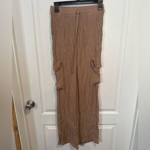 Blu Pepper Tan Wide-Leg Pants